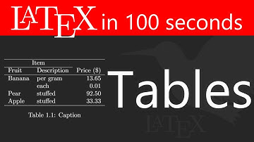 Tables - LaTeX in 100 seconds