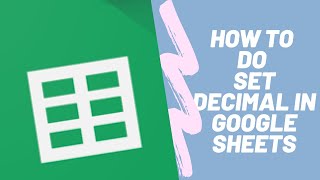 Set Decimal in Google Sheet