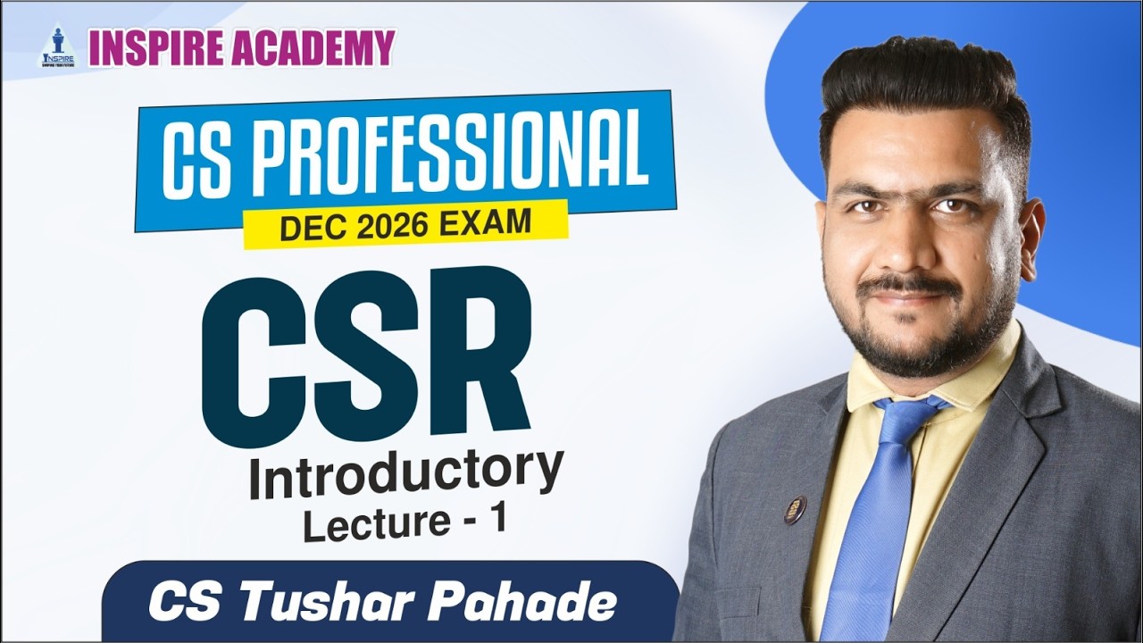CSR L1 | Dec 26 Exam | CS Tushar Pahade #csprofessional