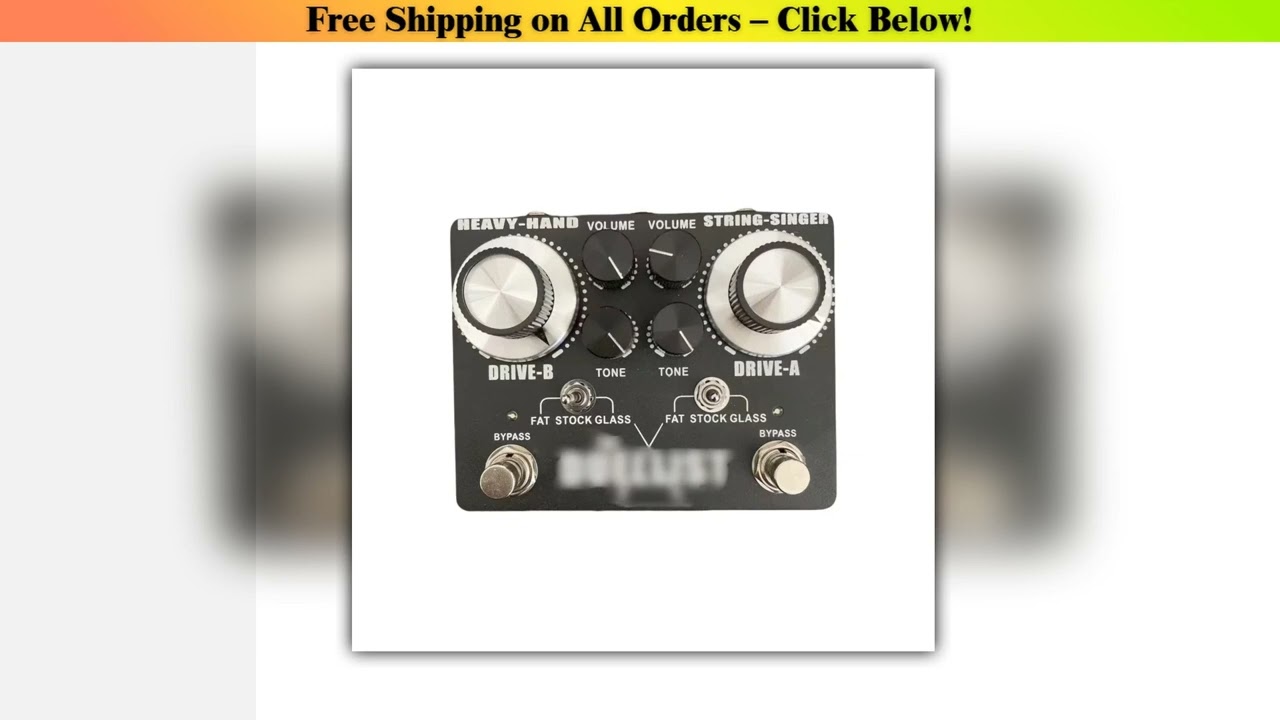 LYR pedal Ly Rock King Tone Duellist Generation 2, black classic speed and distortion dual effect