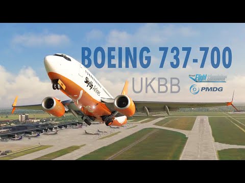 Видео: BOEING 737-700NG Тренировочный полет по кругу в Борисполе (UKBB)