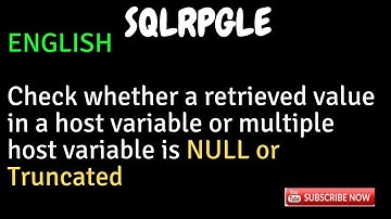 IBM i, AS400 Tutorial, iSeries, System i - Check retrieved value in host variable is NULL/Truncated