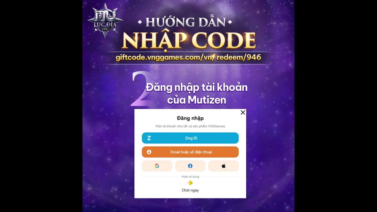 MU LỤC ĐỊA VNG | 🎁 HƯỚNG DẪN NHẬP CODE MU LỤC ĐỊA VNG 🎁
