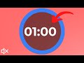 The Most Cute 1 minute Countdown Timer | Pink background, No sound
