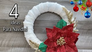 4 Manualidades Navideñas Para VENDER/Christmas Decoration IDEAS/Adornos Navideños?