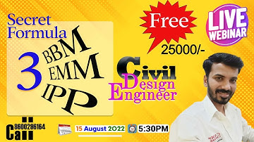 Secret 3 Formula BBM EMM IPP Civil Design Engineer @CADD Centre Design Studio ​