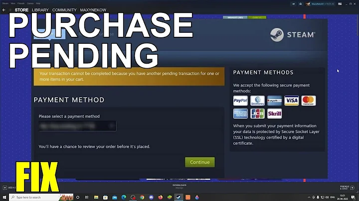 STEAM PENDING TRANSACTION ERROR FIX (TUTORIAL) |Steam Store Checkout - DayDayNews