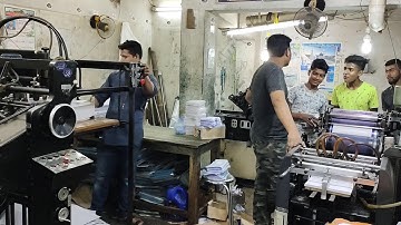 Printing Press Running Original Heidelberg Letterset and Hamada Offset Printing Machine