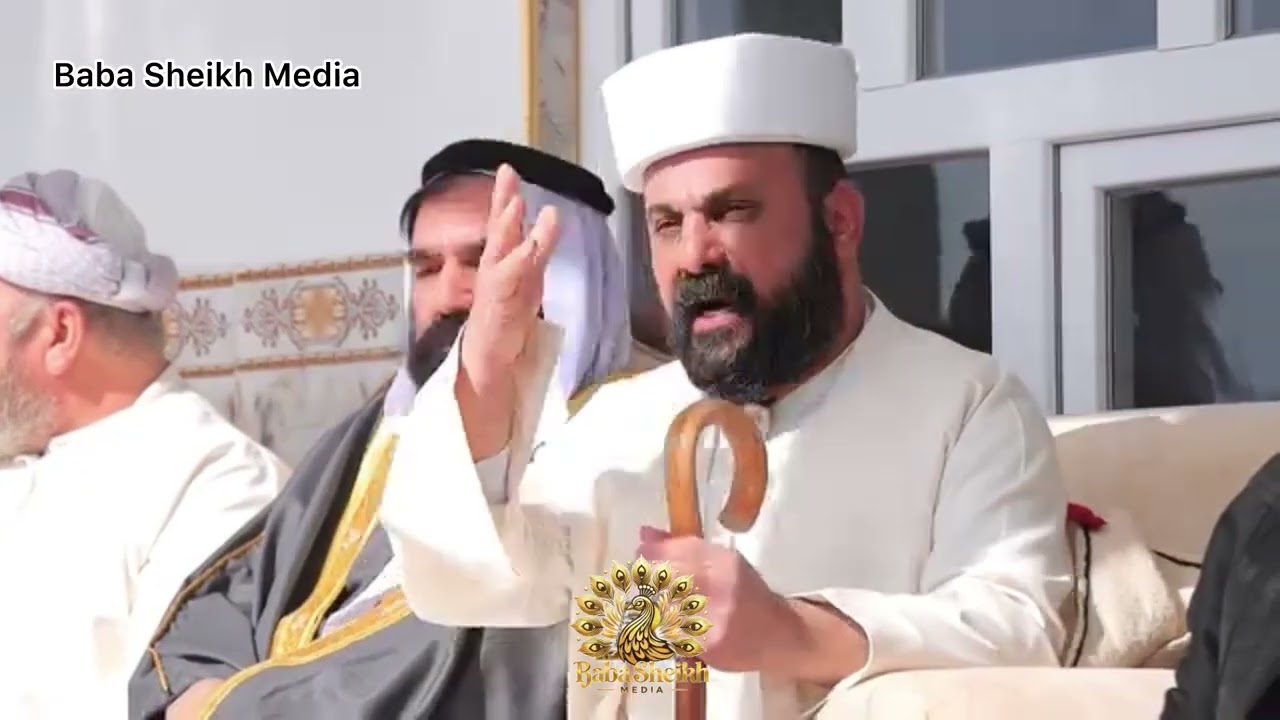 سماحة البابا شيخ يلقي كلمة قيمة أثناء جلسة صلح بين عائلتي فقير شرف كجل وفقير رشو غريب 