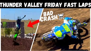 MASSIVE Crash from Chase Sexton! Raw Laps at Thunder Valley with Deegan, Lawrence, Coenens & More