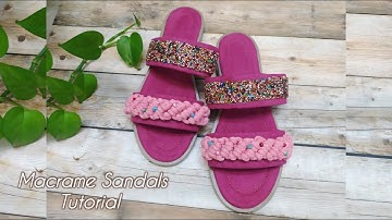 DIY: Macrame Sandals Tutorial│Trending Macrame pattern with beads│Step by Step for Beginner│Knitting