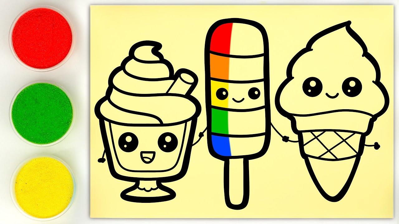 Sand painting ice cream + more kids videos