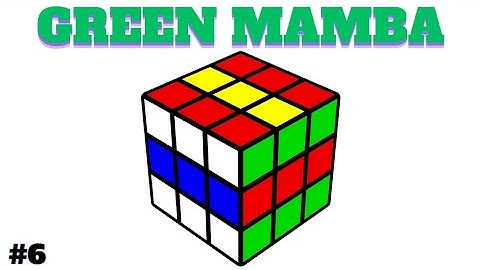 GREEN MAMBA PATTERN ON CUBE.(3X3 RUBIK