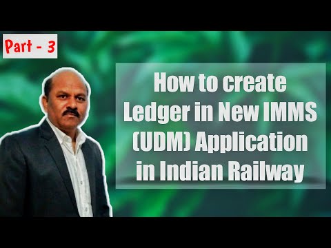 How to create Ledger in New IMMS (UDM)Application of Indian Railway in Hindi/by Yash Karan/Smart edu