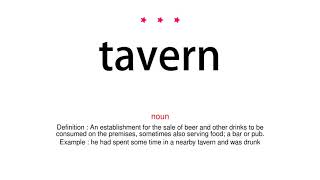 How to pronounce tavern - Vocab Today