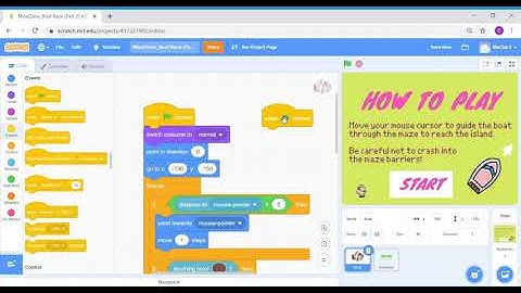 Scratch Boat Race - Modify code for game screens