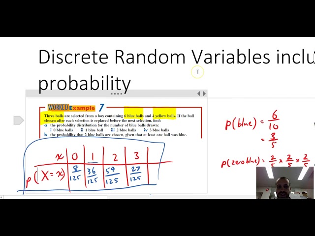 Discrete Random Variables including conditional probability