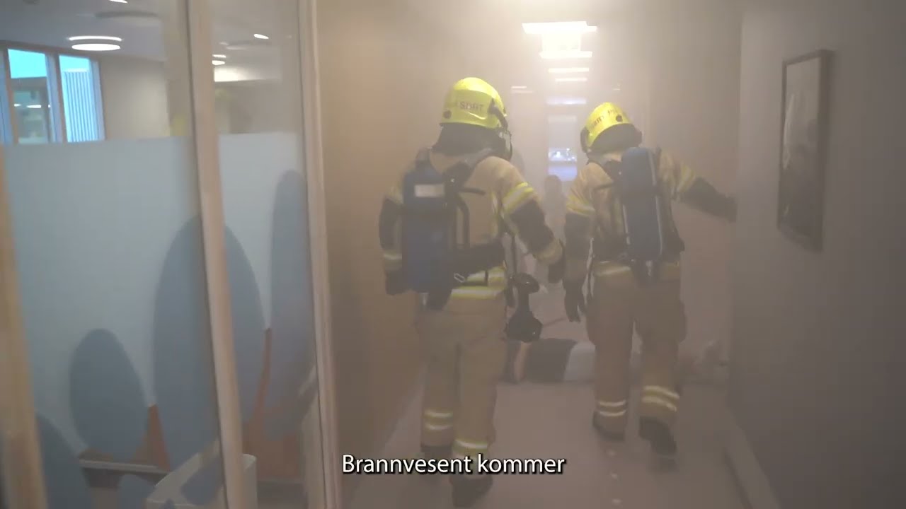 Brannøvelse på Stjørdal Helsehus