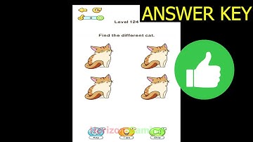 Brain Ace LEVEL 124 Find the different cat - Gameplay Walkthrough Android IOS