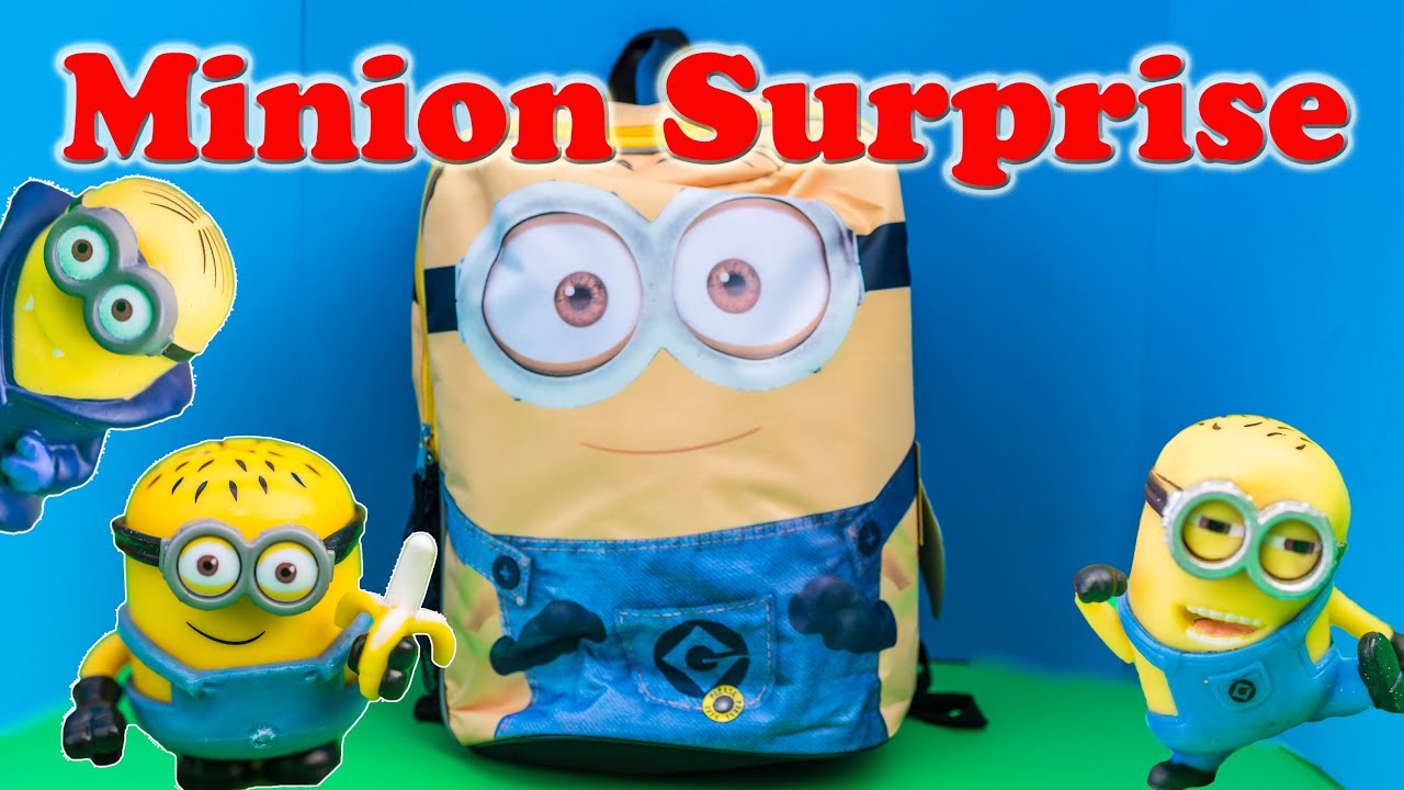 Opening the Minion Surprise Backpack with Blaze and Monster Truck Toys