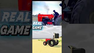 Real Tractor🆚Game Tractor🚜 | Nishu Bhai Swaraj ke sath stunt 😱// #trend #shortvideo #viral #shorts
