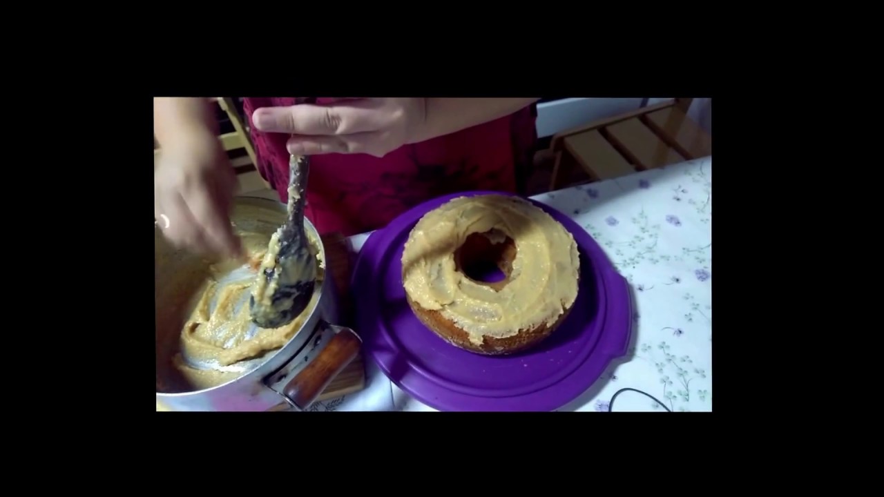 BOLO DE CHURROS COM DOCE DE LEITE