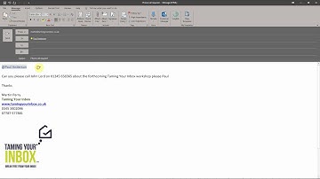 Using mentions in an Outlook email