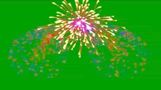 Green Screen Fireworks sound Overlays HD Animation Футаж Салют хромакей