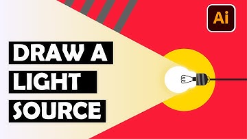 How to Draw a Simple vector LIGHT BULB + Light Beam | Adobe Illustrator