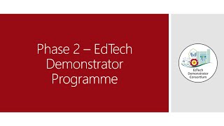 EdTech Demonstrator Programme - Phase 2