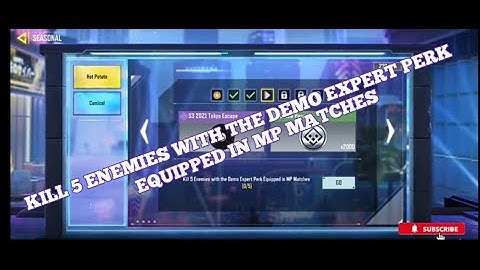 🩸 Call of Duty Mobile Kill 5 Enemies With the Demo Expert perk Equipped in MP Matches 🩸