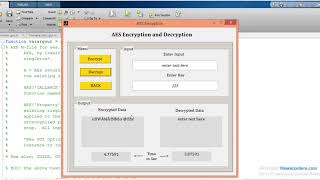 MATLAB code of AES Encryption and Decryption of Text