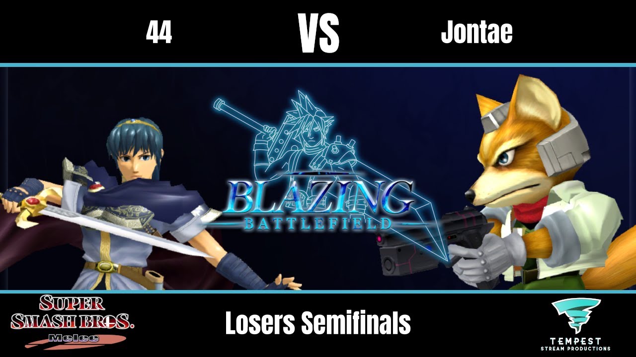 44 (Marth) vs Jontae (Fox) - Melee Losers Semifinals - Blazing Battlefield #7