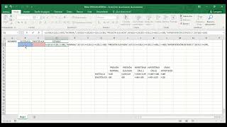 Tabla de presión arterial, uso del comando SI, condicional Y y con uso de formulario. screenshot 4