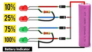 3.7v lithium Battery Charge Low & Full Indicator