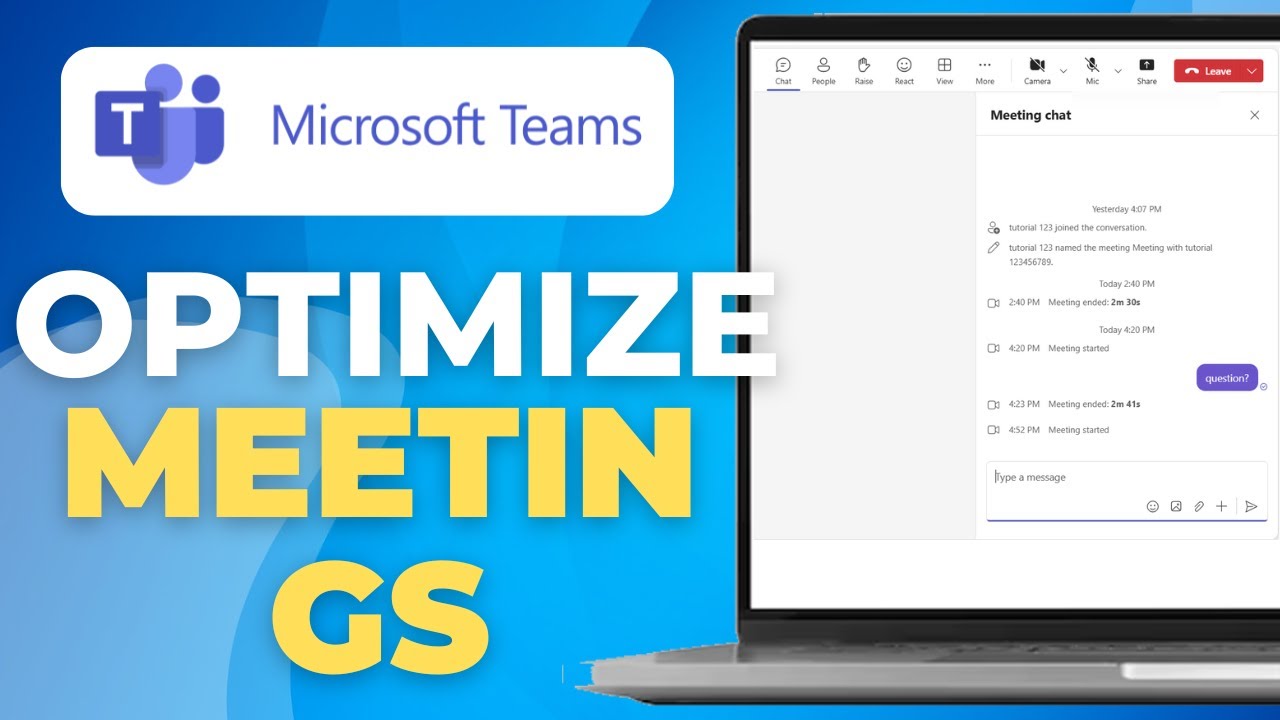 How To Optimize Microsoft Teams Meetings For Better Productivity - YouTube