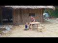 Single mother Ly Tieu Ca made herself a set of table and chairs.