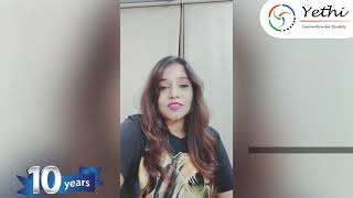 Yethis Head-Pmo, Dorthy C, Wishes A Happy 10Th Anniversary To Yethi