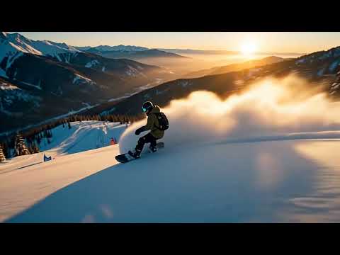 This Snowboarder Just Owned The Golden Hour  #YourEpicVibe #AlibabaCloudAl #wanai