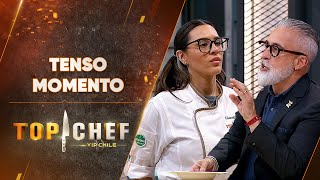 "NO SE ENOJE": Gianella Marengo y Sergi Arola intercambiaron opiniones - Top Chef VIP