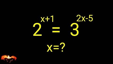 INDIA| Indian Math Olympiad: How to Solve 2^(x+1)=3^(2x-5), x=?
