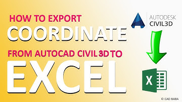 How to export Coordinate Data from AutoCAD Civil 3D To Excel in URDU/HINDI