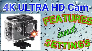 4K ULTRA HD ACTION CAM FEATURES AND SETTINGS screenshot 1