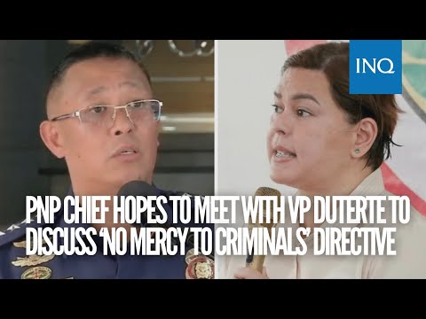 PNP chief hopes to meet with VP Duterte to discuss ‘no mercy to criminals’ directive