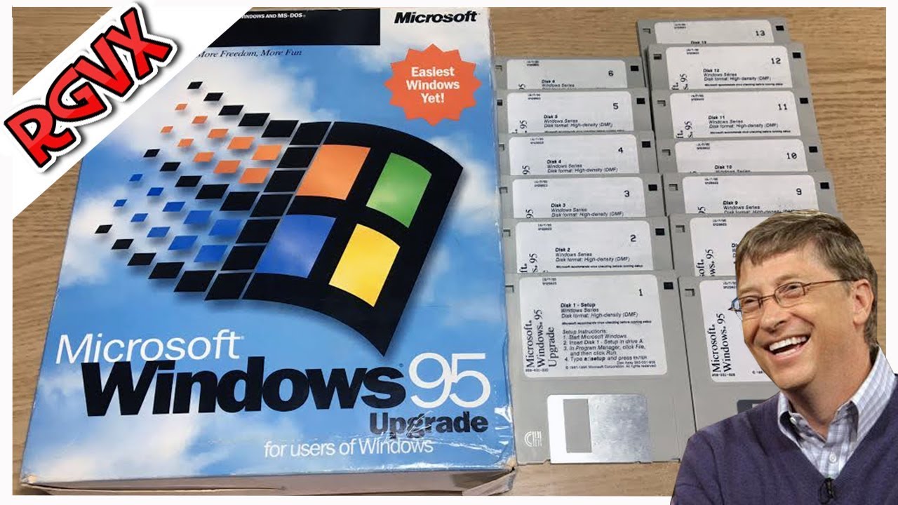 Windows 95 On Floppy Disks  Unboxing  Installing Windows 95 Upgrade