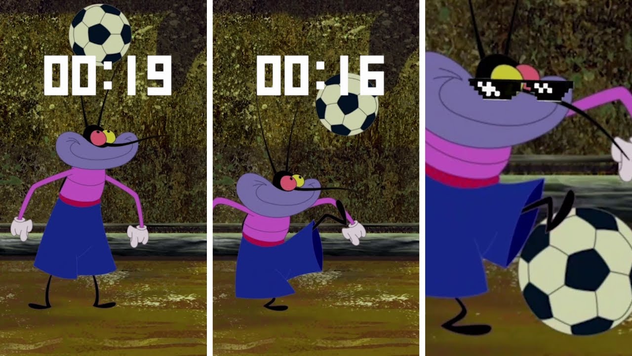 Shorts 🔷 Oggy and the Coackroaches The best football player ⚽ YouTube