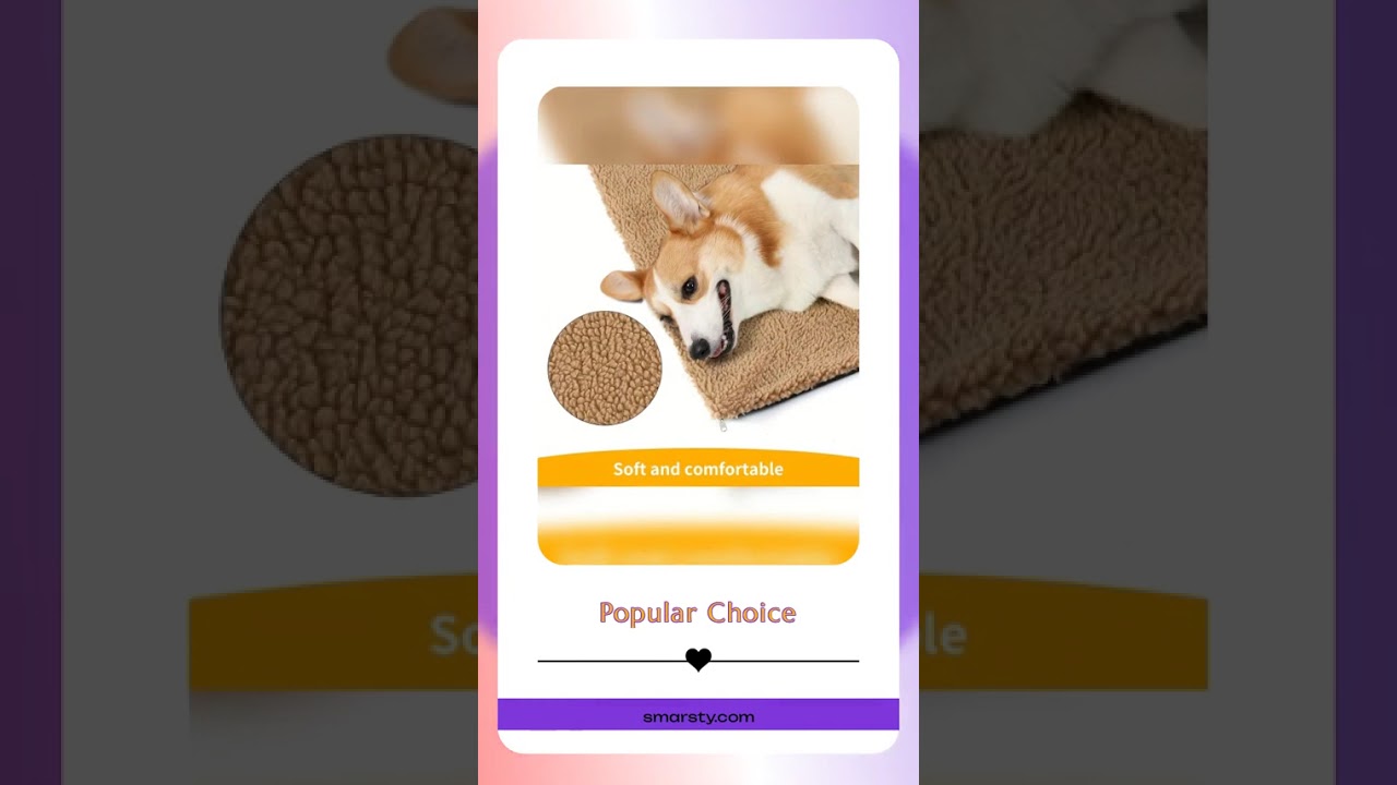 Self-Warming Pet Pad Blanket, Electric-Free Thermal Bed Mat, Anti-Slip for Cats Dogs Winter Warmt...