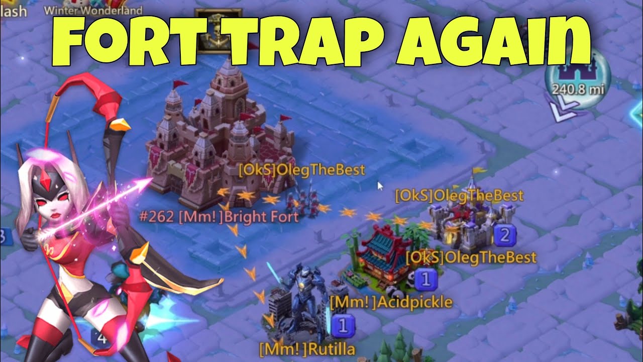 Lords Mobile - KVK rallies against online targets. Beautiful fort trap and big zero