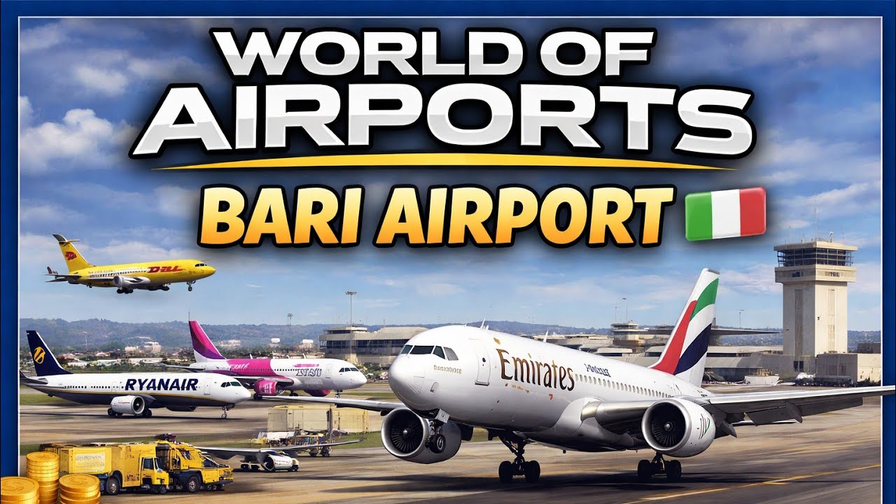 Bari, Italy Airport Operations | World of Airports GameplayMake video description