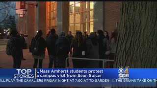 Sean Spicer Draws Protests At UMass Amherst